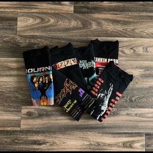 Various Rock Band Tee Shirts